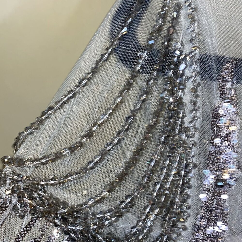 MAC DUGGAL LONG SLEEVE DRESS WITH JEWEL INLAY - Picture 6 of 10